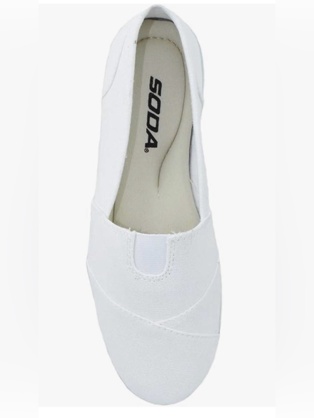 Soda White Women's Slip-On Canvas Flats